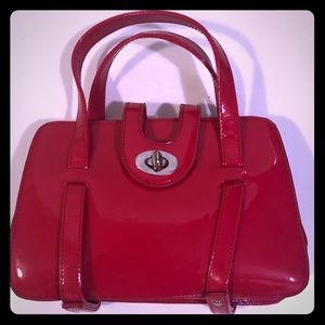 Small Red Patent-Look Purse